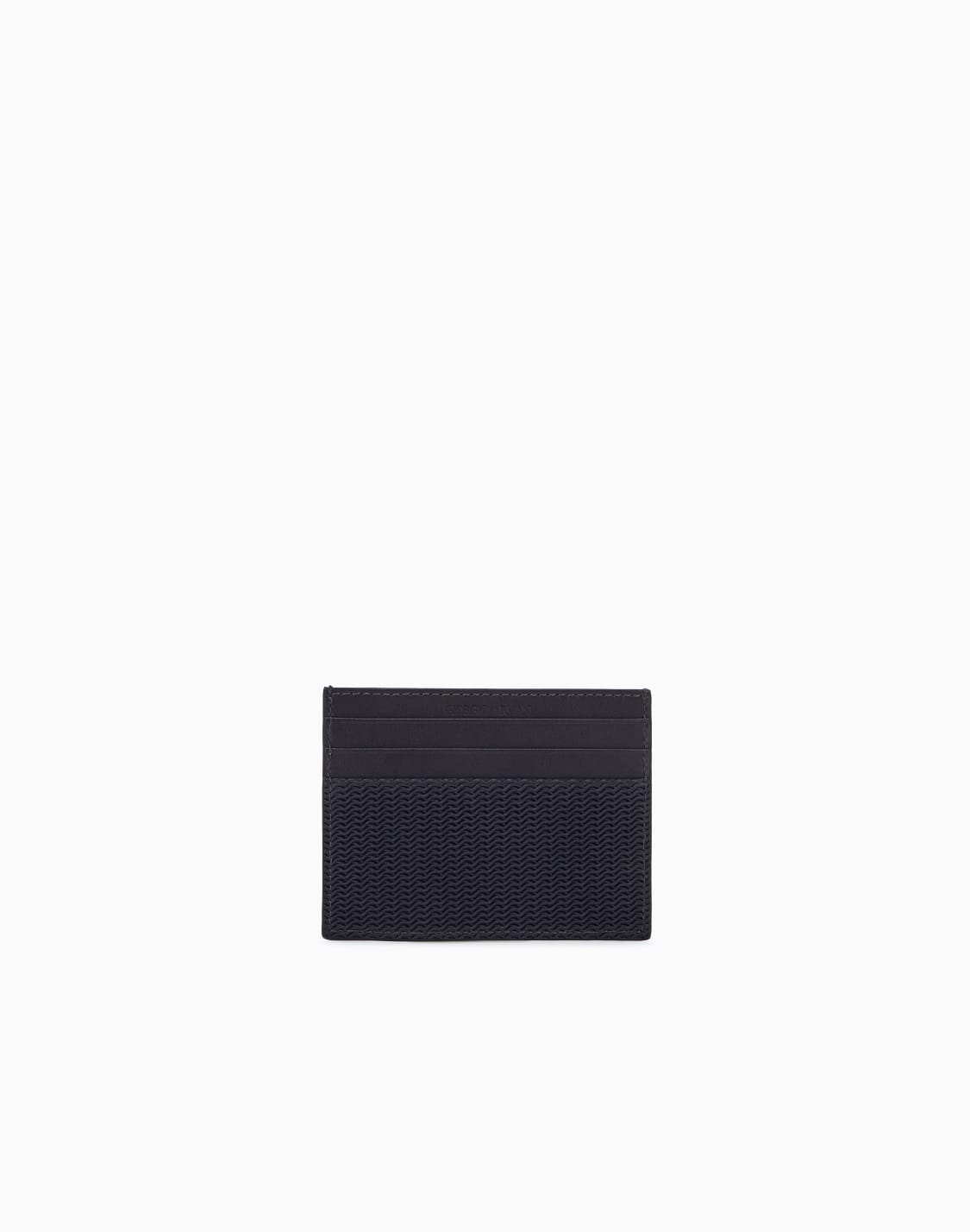 card-holder-in-wave-print-leather-for-6-cards-brown--giorgio-armani