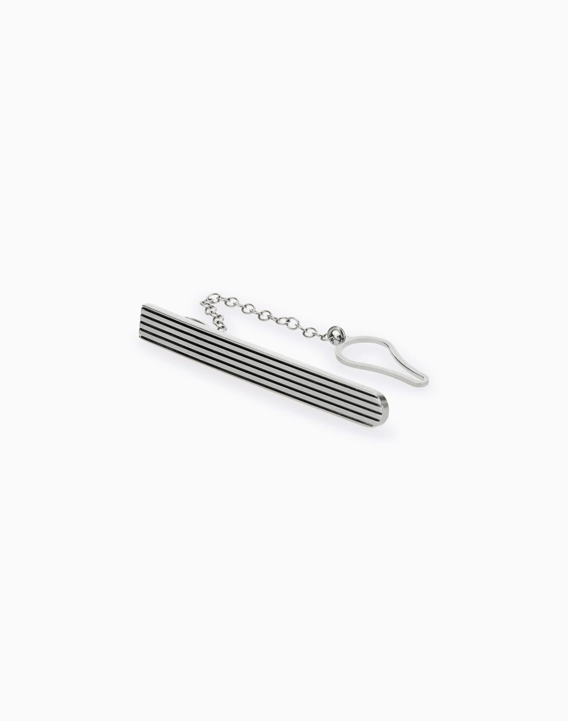 krawattennadel-mit-dezenten-streifen-und-kette-silber--giorgio-armani