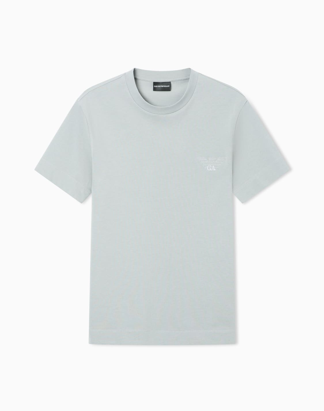 slim-fit-heavy-jersey-t-shirt-with-domed-eagle-グレ--emporio-armani