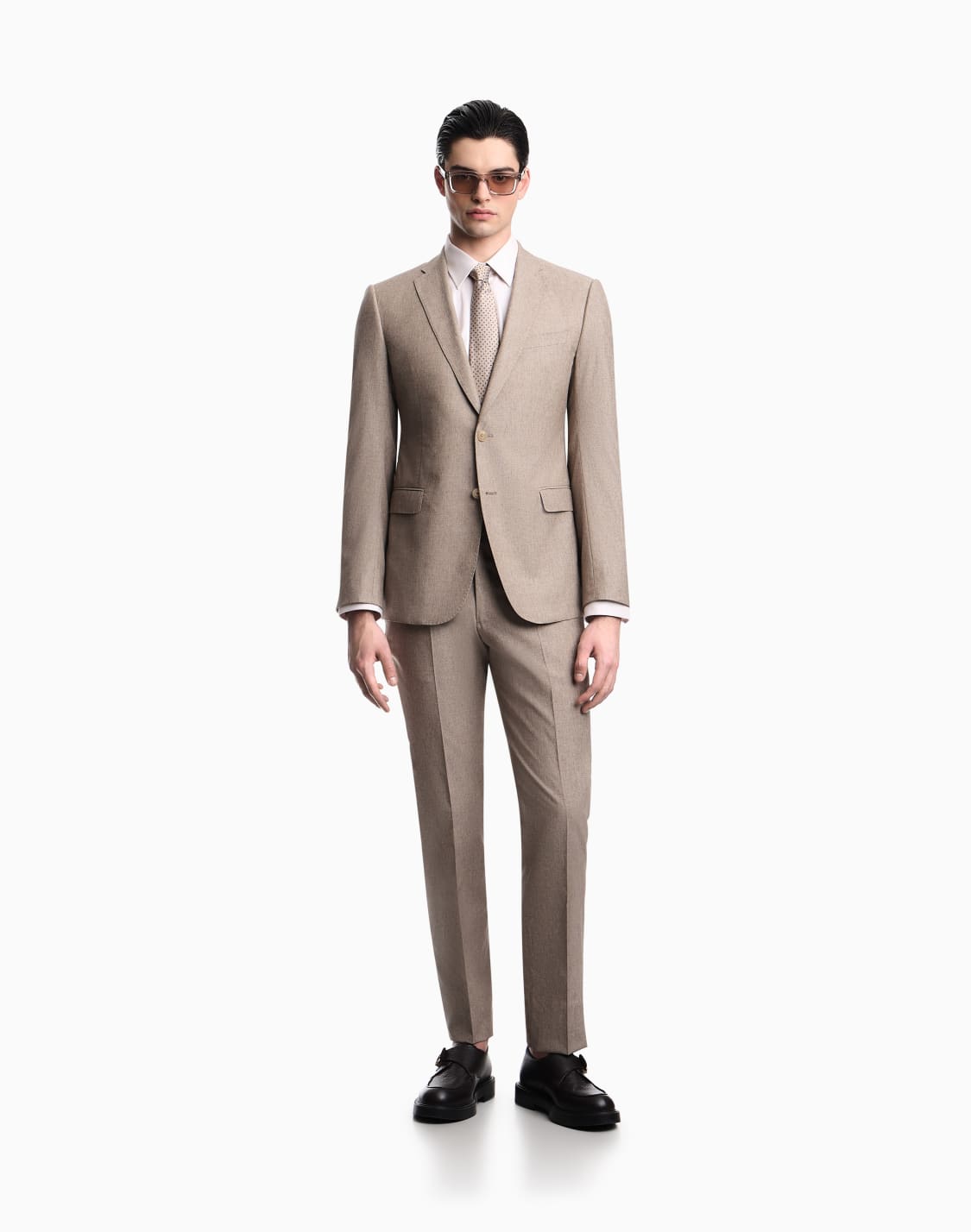single-breasted-suit-in-fresh-wool-canvas-with-printed-yarn-beige--emporio-armani