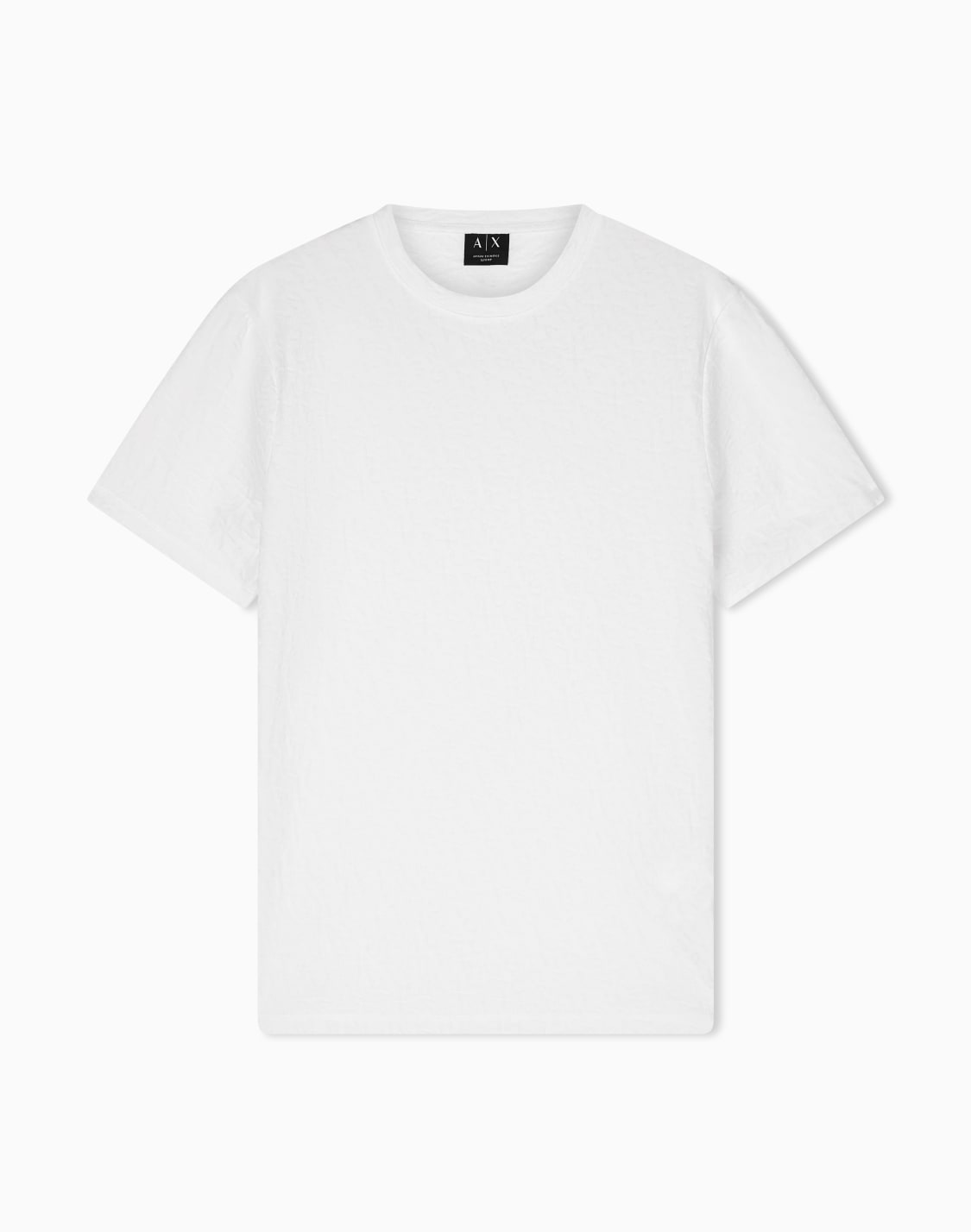 ダイアゴナル-オルオバジャカドロゴ-スリムフィット-半袖クルネックtシャツ-ホワイト--armani-exchange