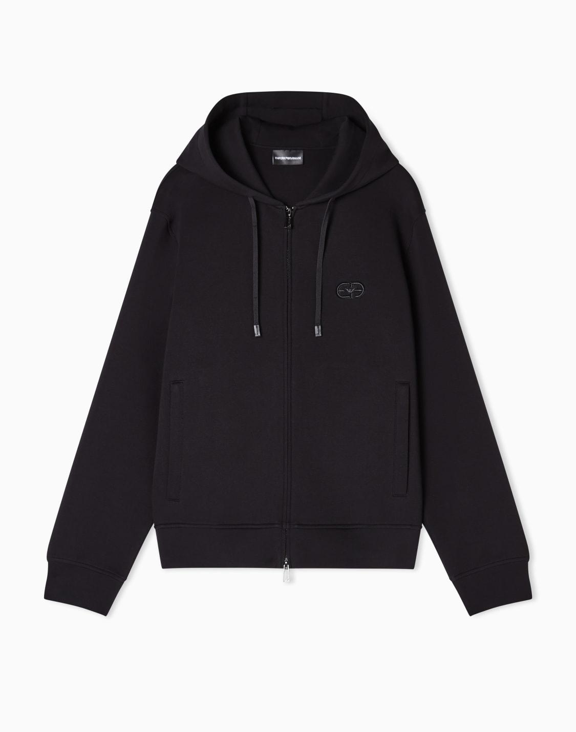 hooded-sweatshirt-and-zip-in-double-jersey-with-ea-logo-embroidery-black--emporio-armani
