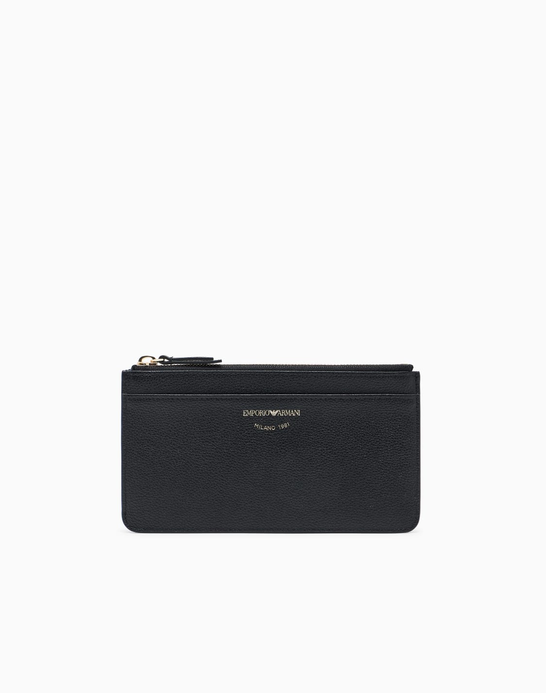 deer-print-leather-card-holder-with-zip-black--emporio-armani
