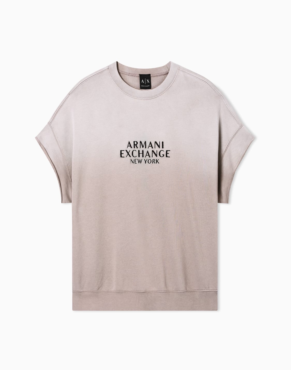 axロゴ-グラデション-ショトスリブトップス-グレ--armani-exchange