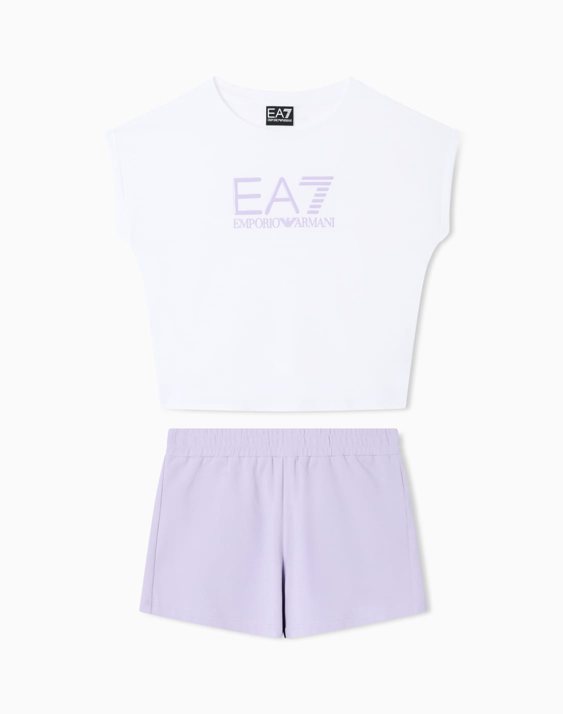 オンライン限定logo-series-ガルズ-tシャツショトパンツセット-コットン-パプル--ea7