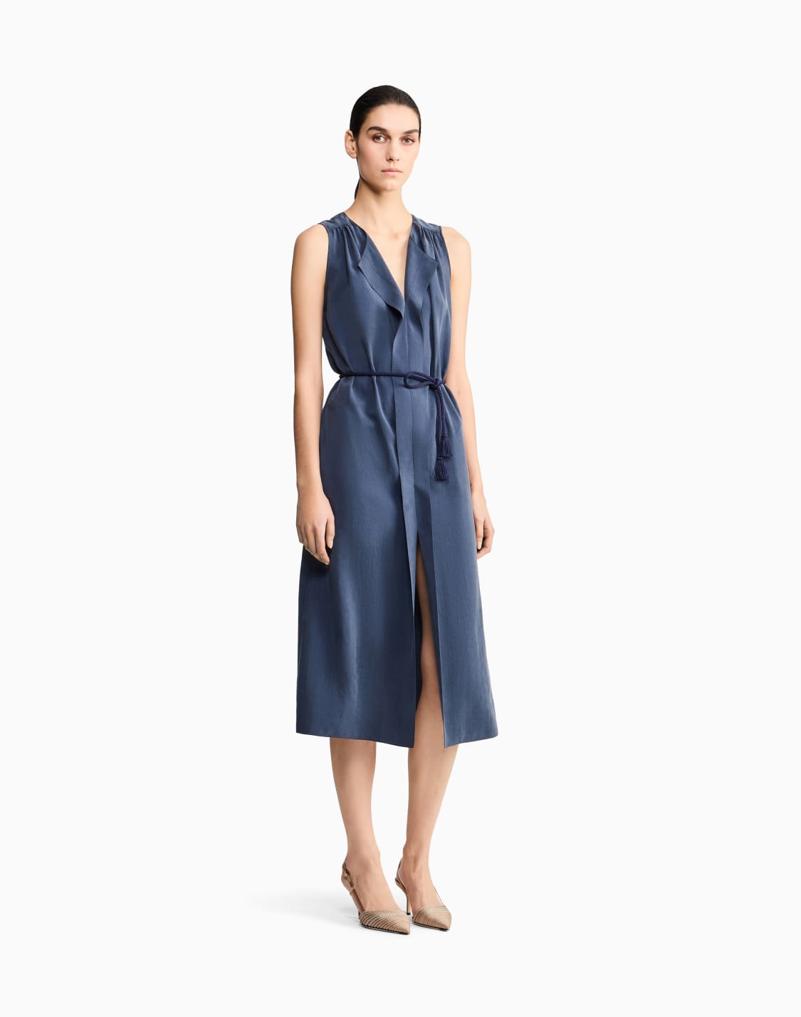 robe-chemise-en-soie-technique-bleu-marine--giorgio-armani