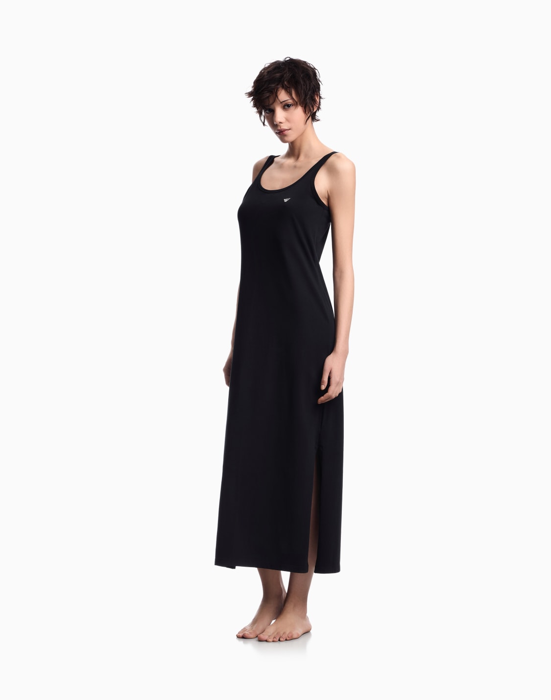 asv-organic-jersey-nightdress-black--emporio-armani