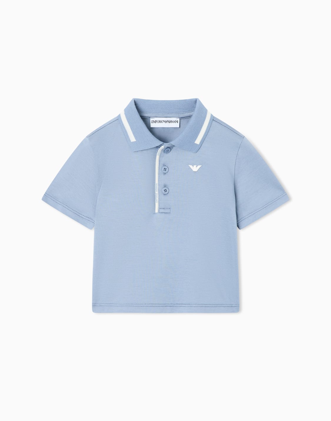 polo-shirt-in-lyocell-and-cotton-jersey-with-striped-trim-light-blue--emporio-armani