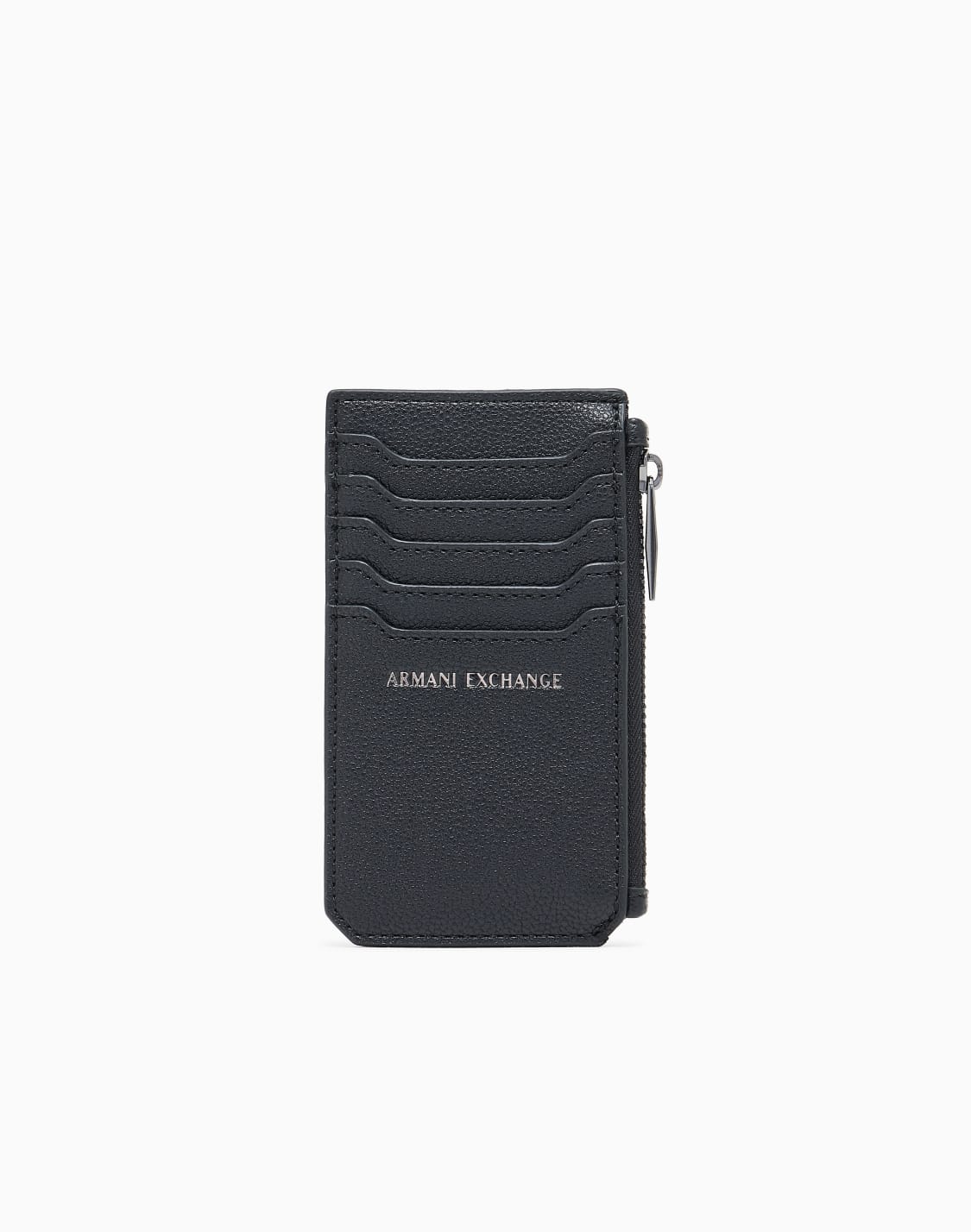 axロゴ-コインポケット付きカドケス-ブラック--armani-exchange