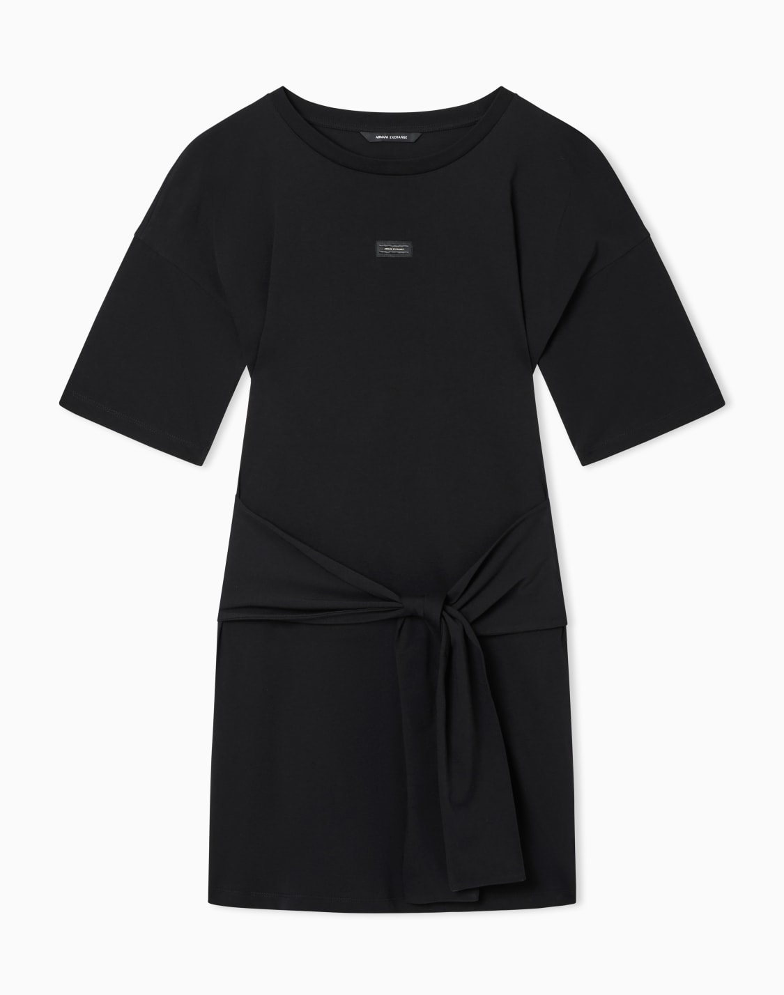 short-cotton-dress-black--armani-exchange