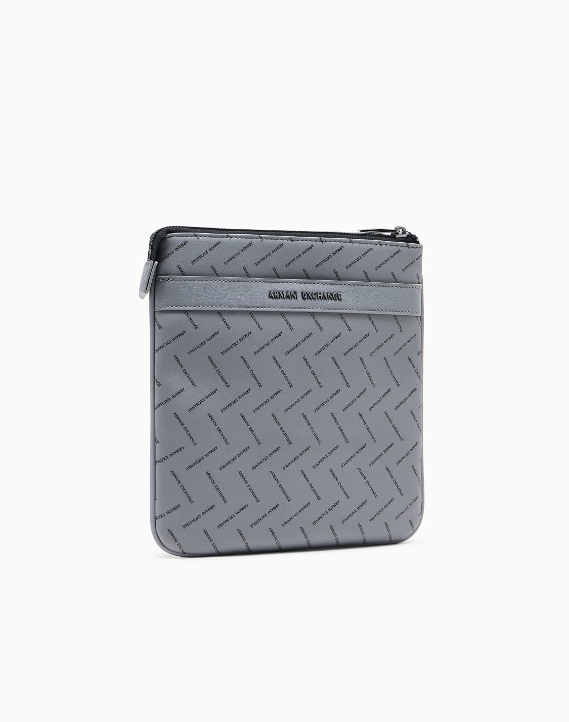 オルオバロゴ-フラットショルダバッグ-グレ--armani-exchange