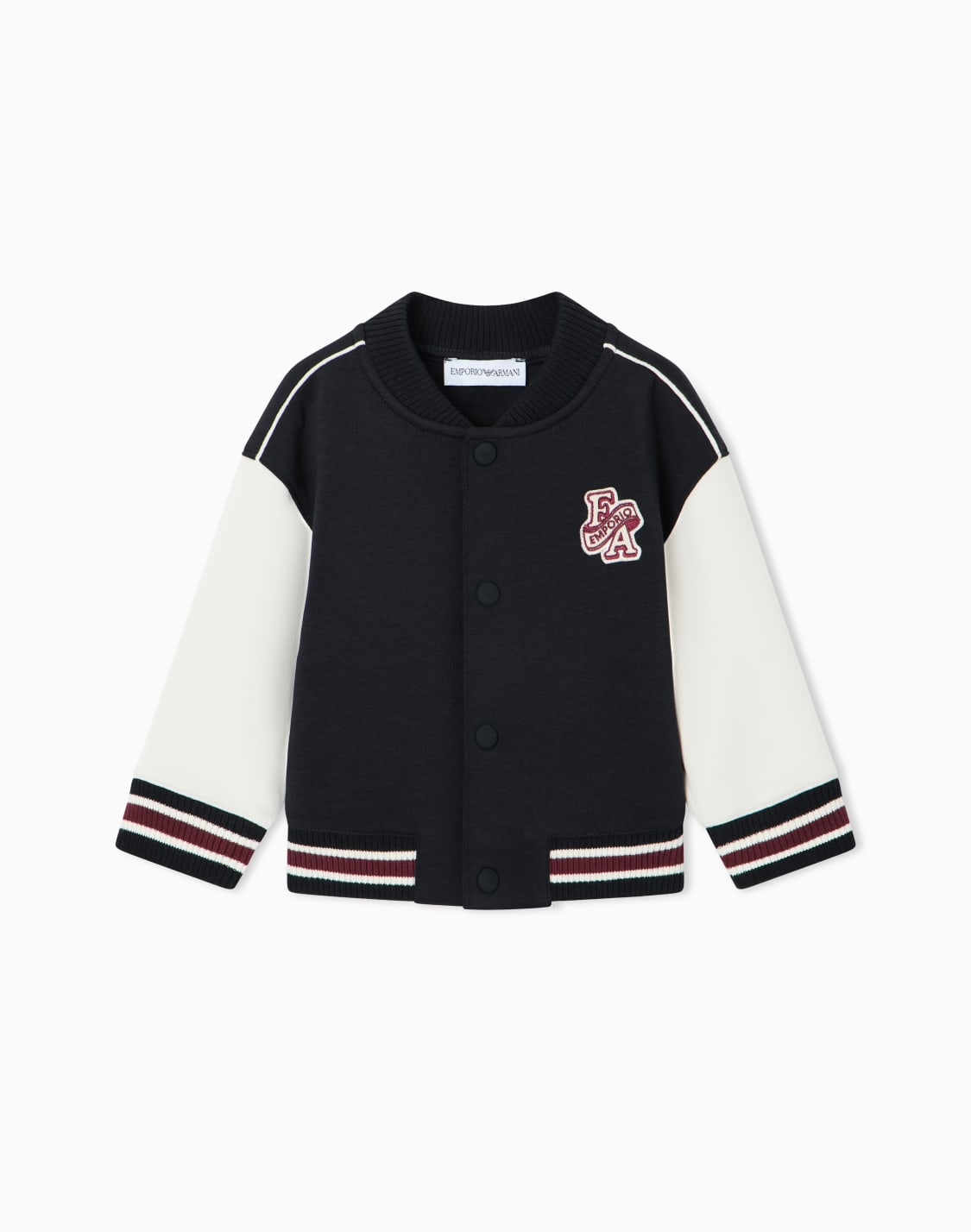 sweatshirt-in-double-jersey-with-a-snap-button-closure-navy-blue--emporio-armani