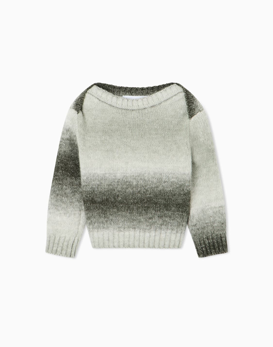 knitted-cotton-pullover-with-gradient-design-and-round-neck-green--emporio-armani