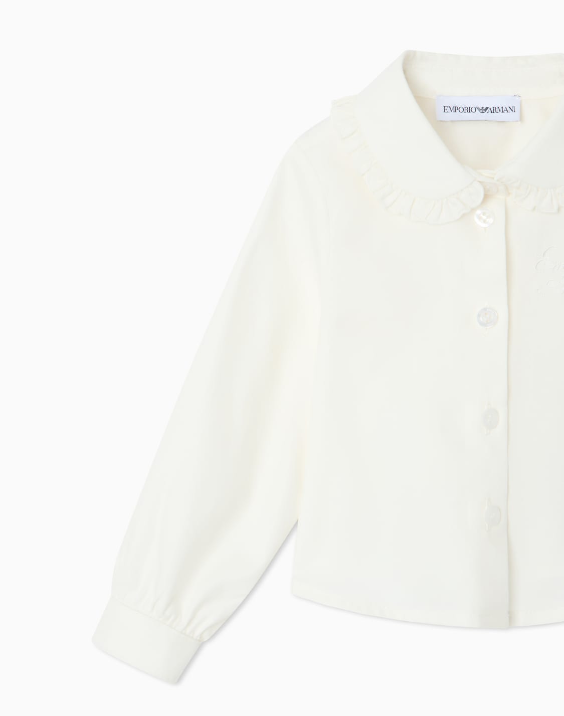 poplin-shirt-featuring-a-ruffled-collar-and-long-sleeves-white--emporio-armani