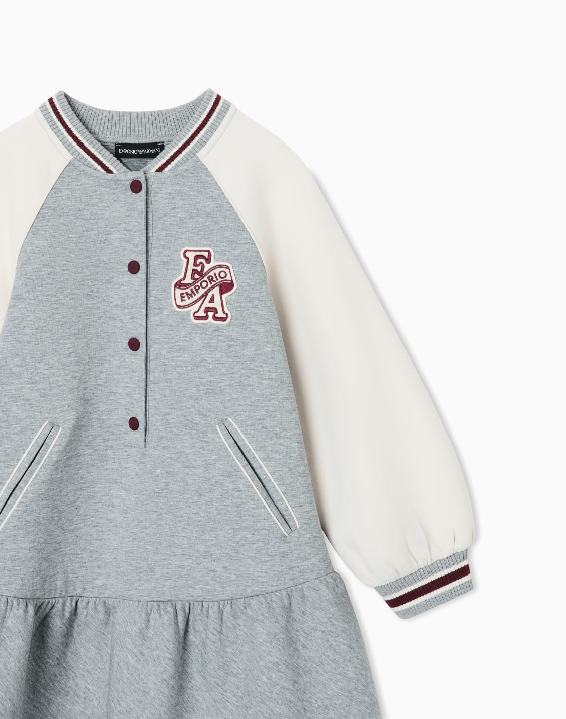 varsity-double-jersey-cotton-dress-with-striped-ribbed-trim-grey--emporio-armani
