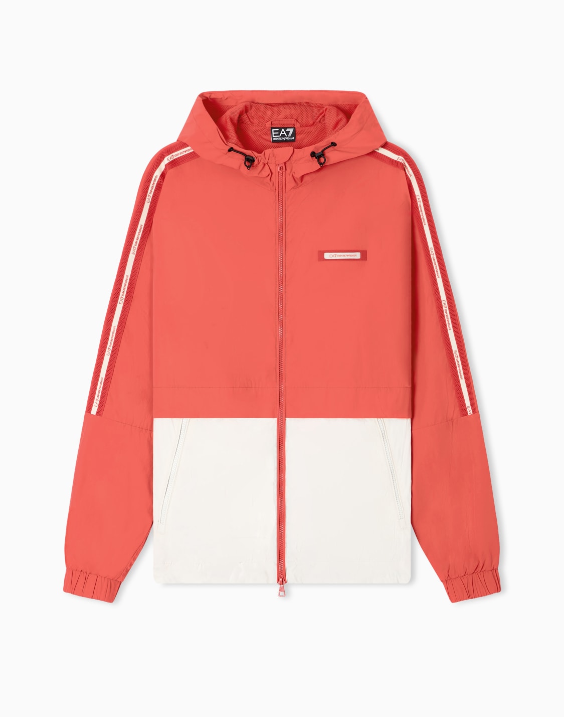 logo-series-フド付きジャケット-ナイロン-レッド--ea7