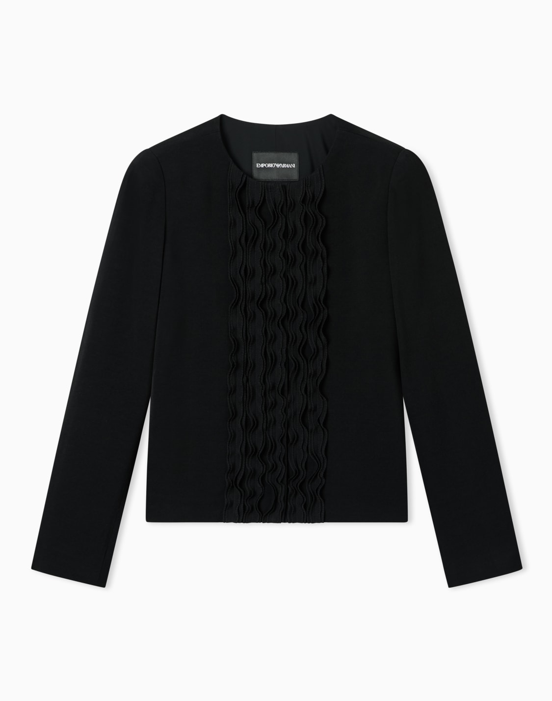 washed-twill-jacket-with-fitted-sides-ブラック--emporio-armani