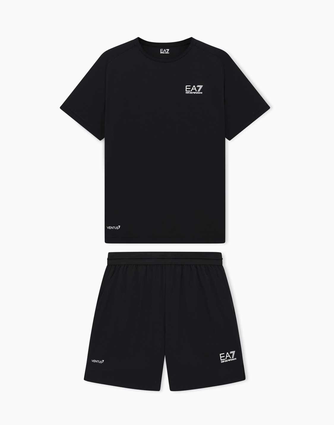 オンライン限定dynamic-athlete-tシャツショトパンツセット-ventus7テクニカルファブリック-ブラック--ea7