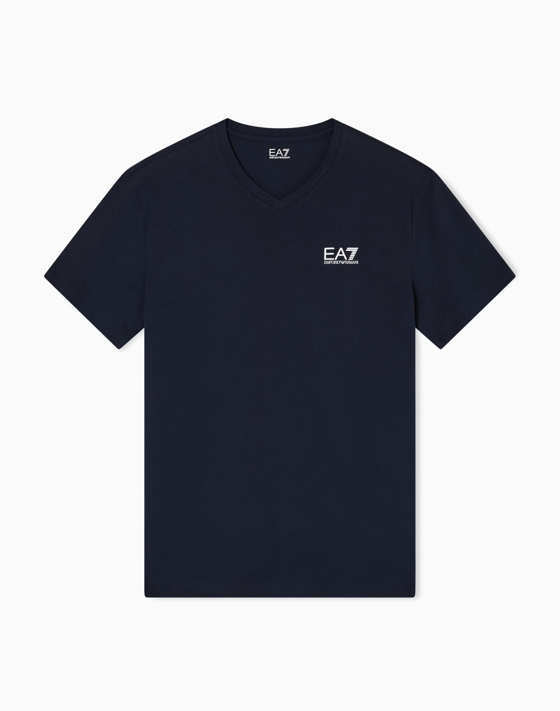 t-shirt-encolure-en-v-core-identity-en-jersey-de-coton-stretch-bleu--ea7