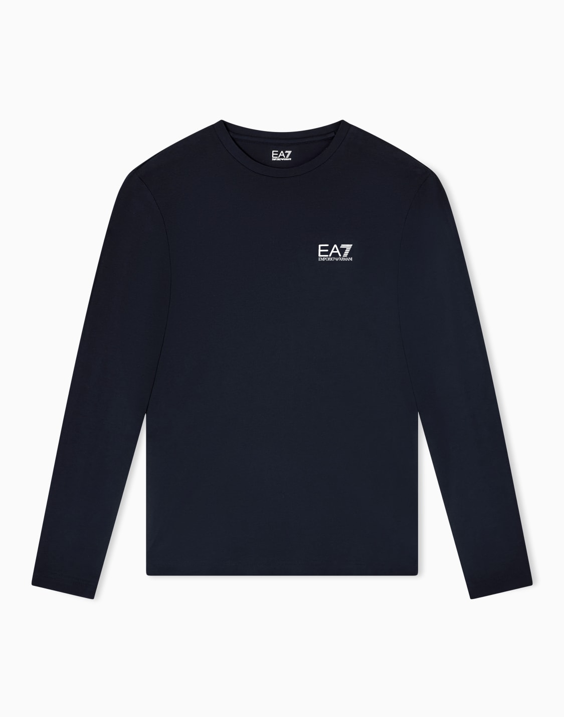 core-identity-baumwoll-t-shirt-mit-langen-rmeln-blau--ea7