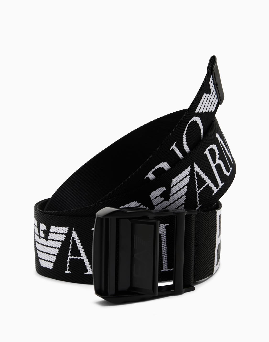 オンライン限定ベルト-ウェビング-ロゴ-ブラック--ea7