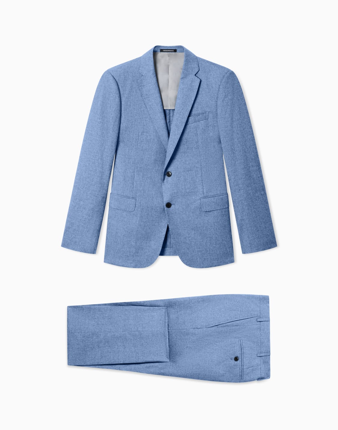 single-breasted-suit-in-fresh-wool-canvas-with-printed-yarn-light-blue--emporio-armani