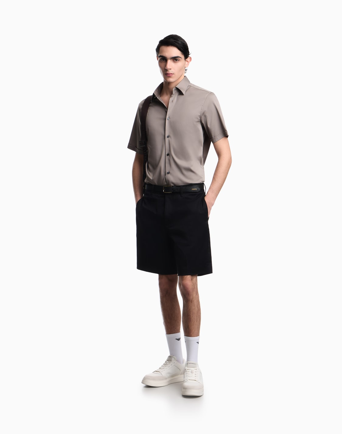 short-sleeved-shirt-in-stretch-pima-cotton-grey--emporio-armani