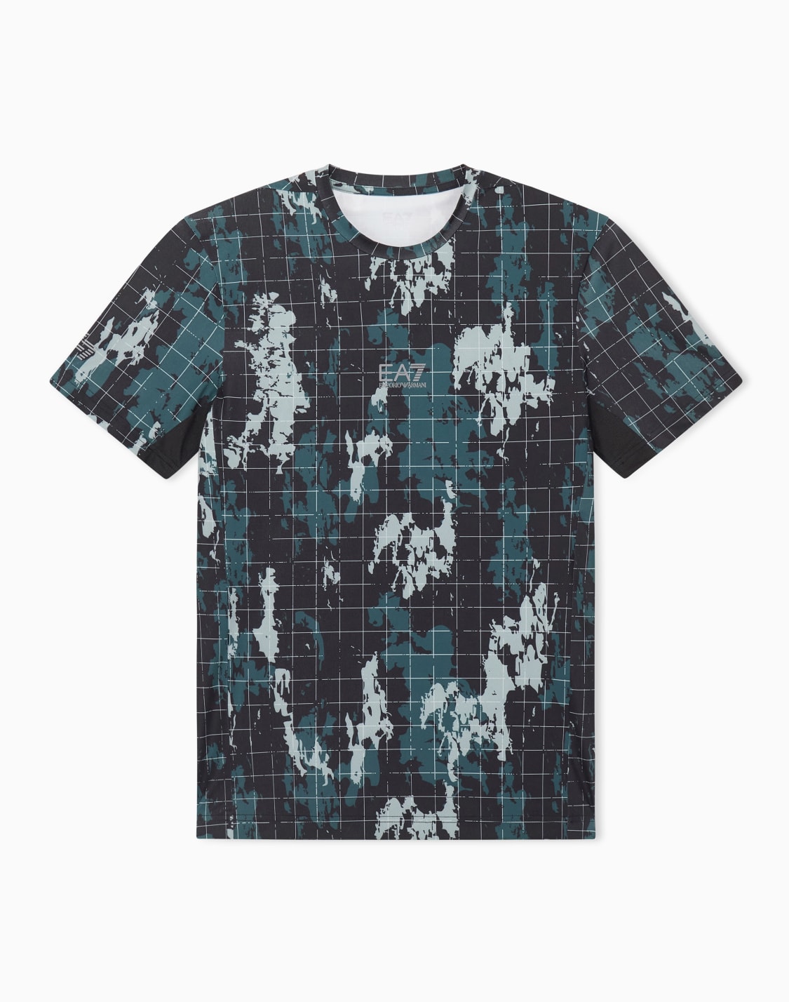 slim-fit-t-shirt-vigor-7-in-technical-jersey-블랙--ea7