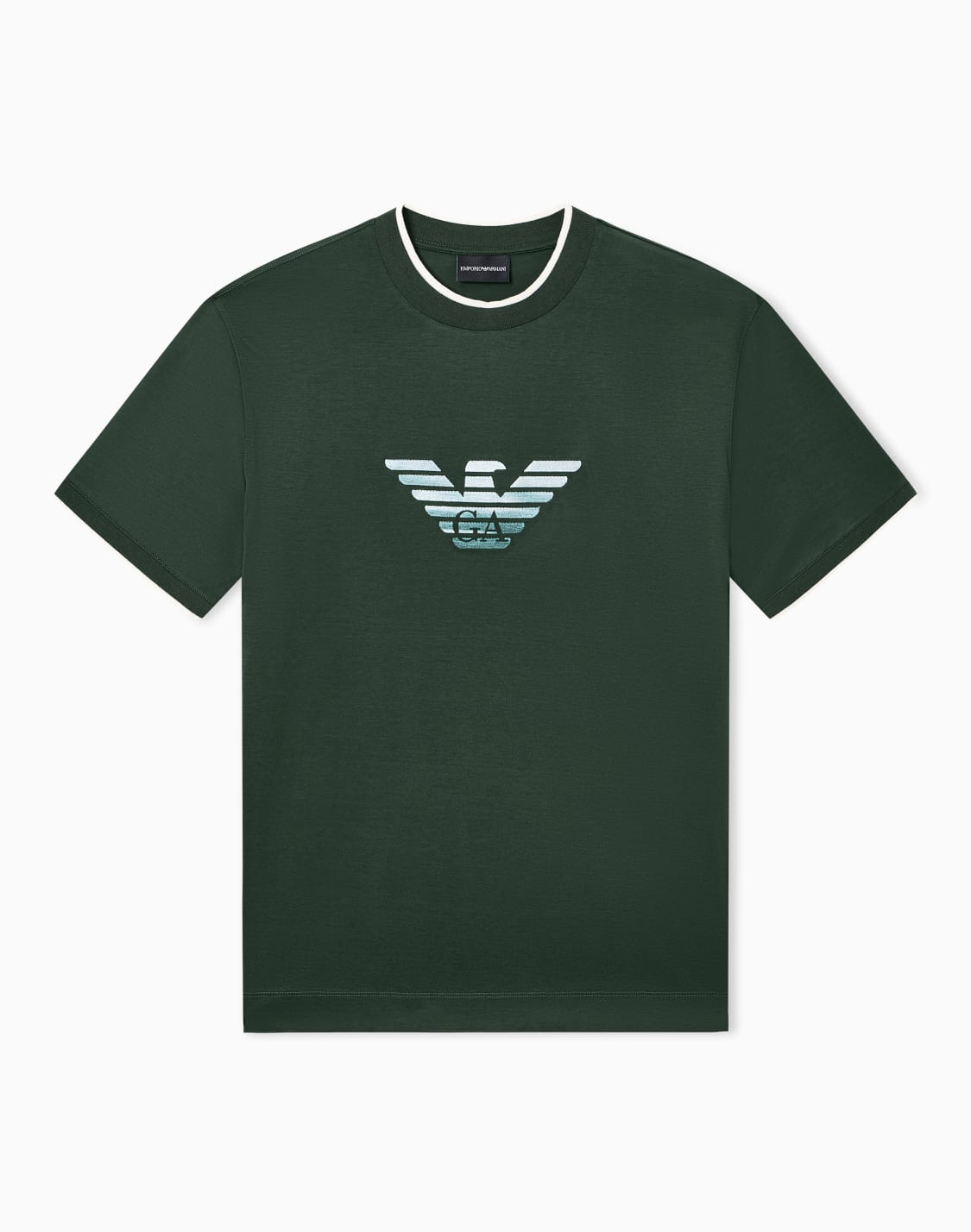 slim-fit-t-shirt-in-lyocell-blend-jersey-with-degrad-eagle-embroidery-green--emporio-armani