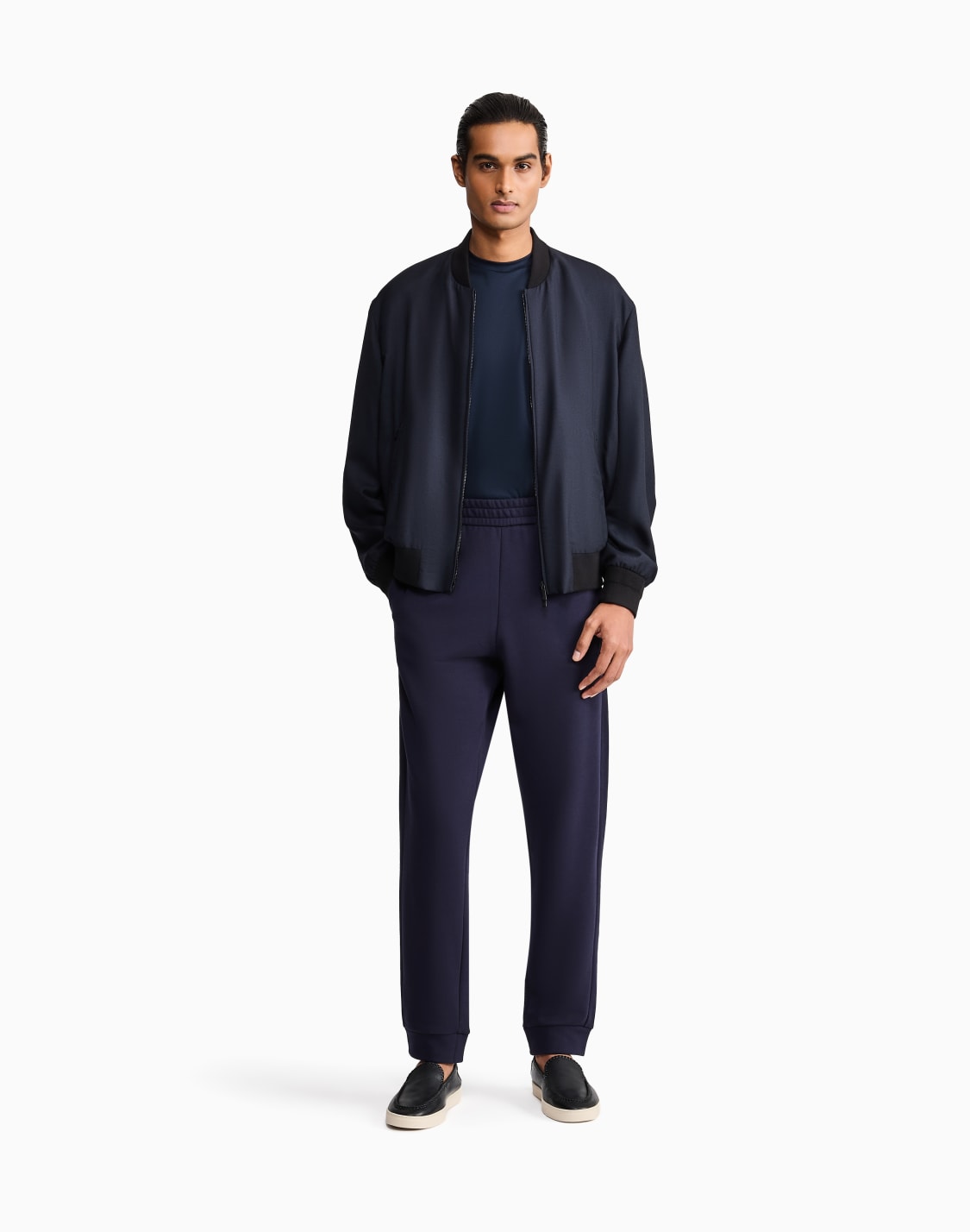 ジョガパンツ-コットンカシミア製-ブル--giorgio-armani