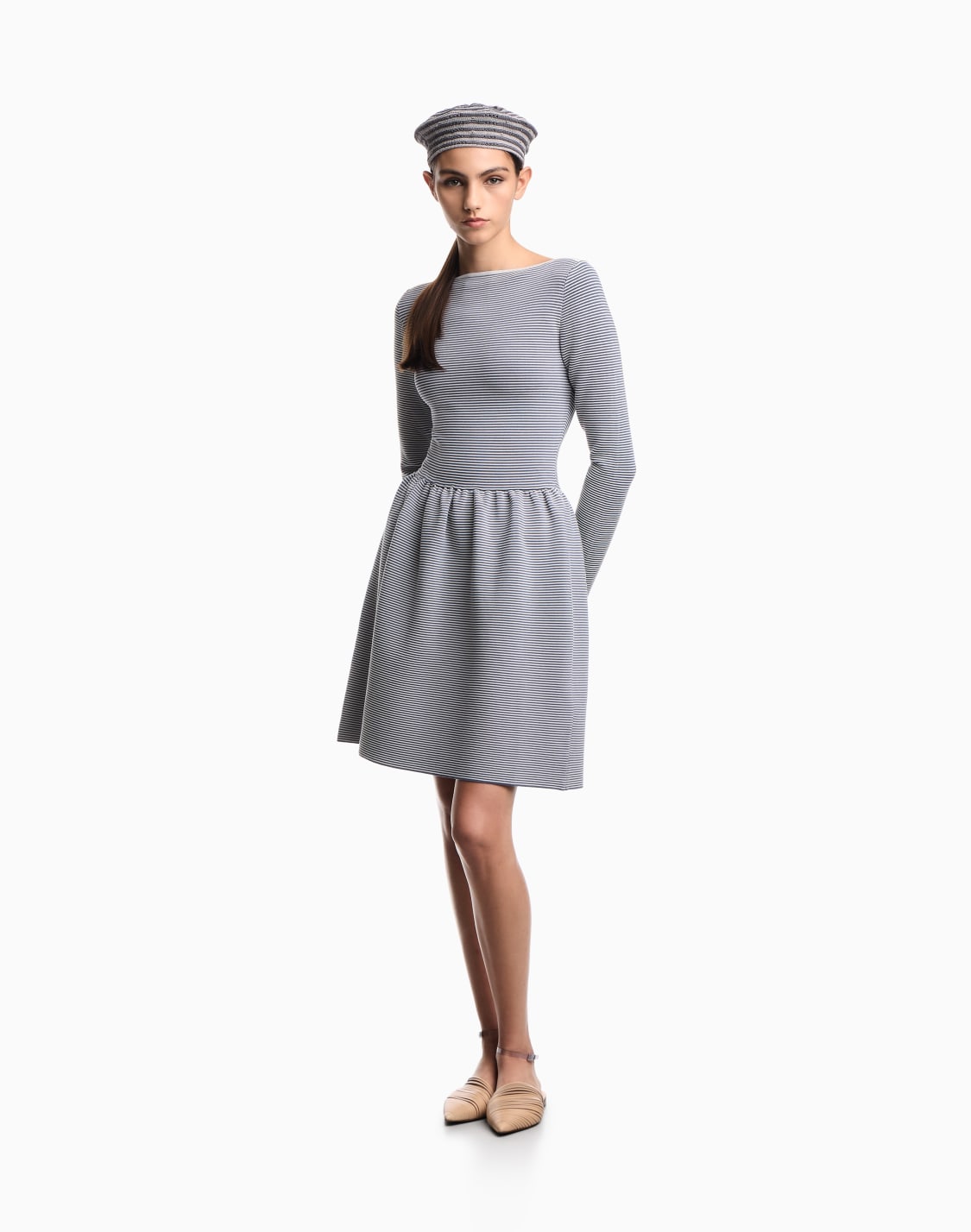 asv-ottoman-fabric-boat-neck-dress-grey--emporio-armani
