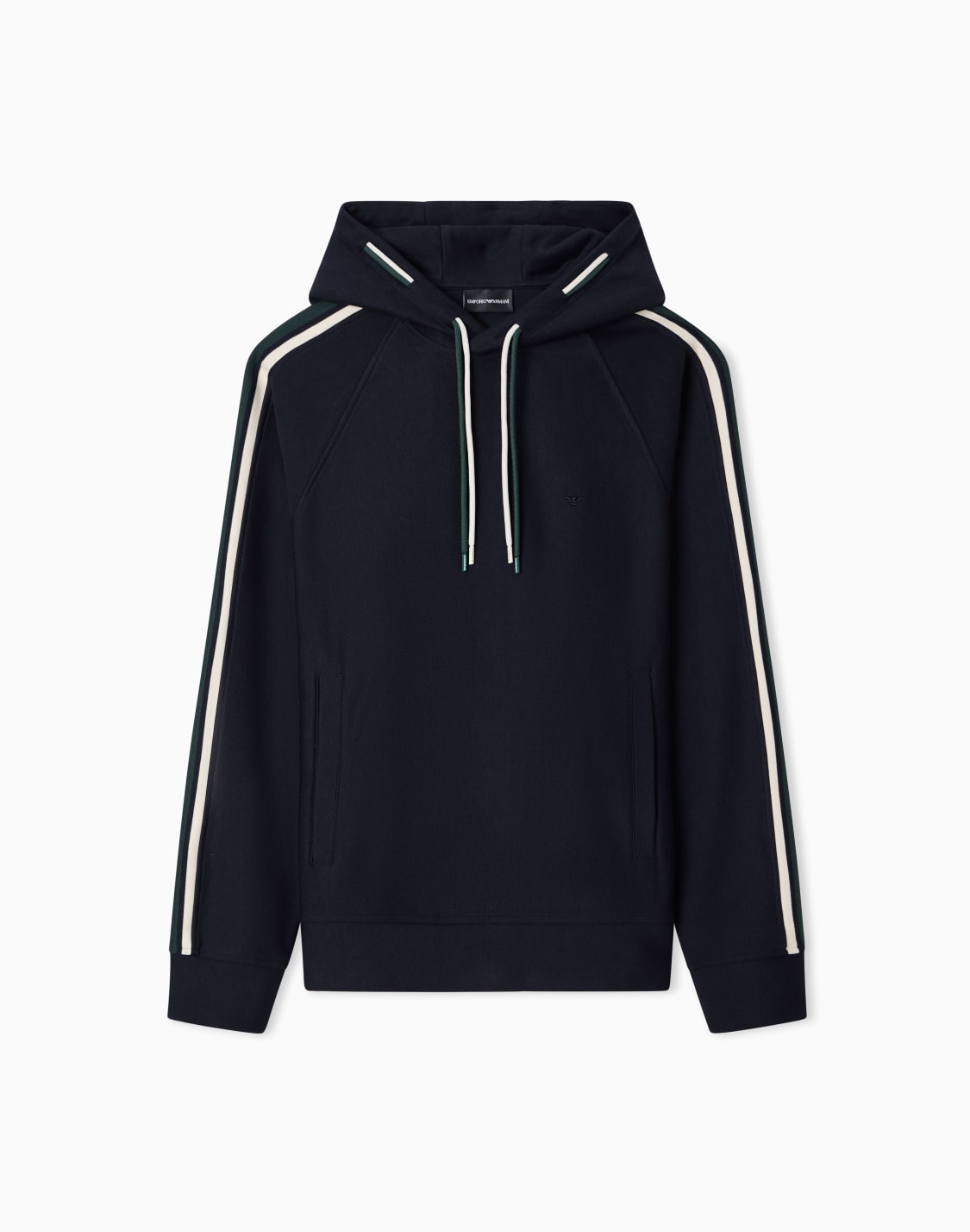 hooded-sweatshirt-in-a-lyocell-blend-double-jersey-with-stripes-navy-blue--emporio-armani