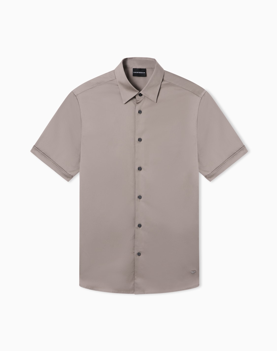 short-sleeved-shirt-in-stretch-pima-cotton-grey--emporio-armani