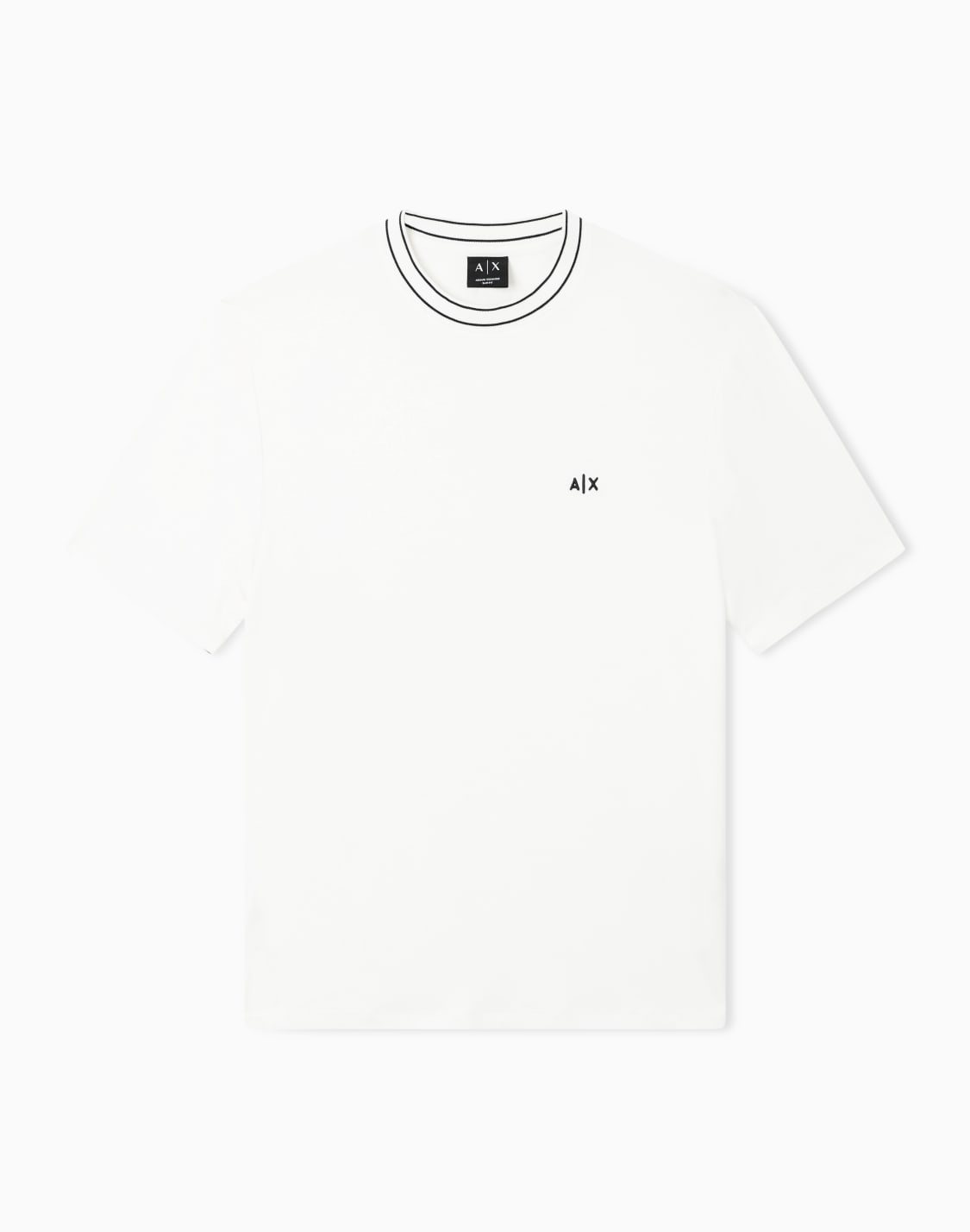 axロゴ-ストレッチィスコス-スリムフィット-半袖クルネックtシャツ-ホワイト--armani-exchange