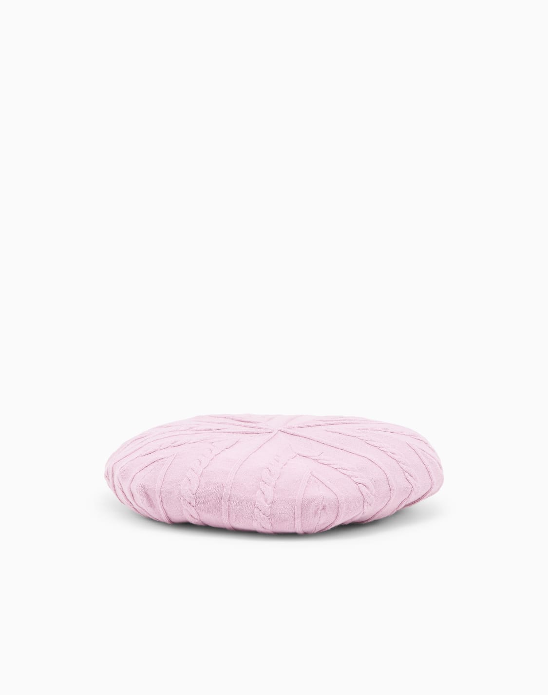 viscose-knit-beret-with-a-textured-braided-pattern-pink--emporio-armani