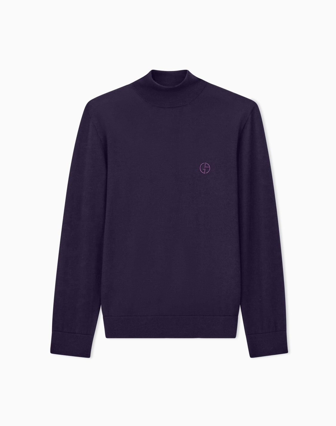 slim-fit-sweater-in-plain-knit-virgin-wool-purple--giorgio-armani