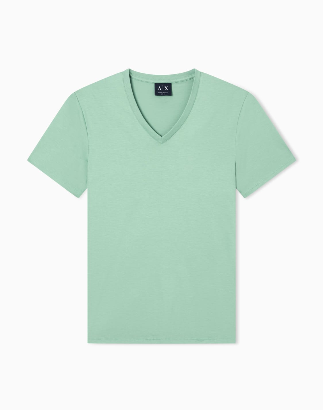 t-shirt-slim-fit-en-jersey-de-coton-pima-vert--armani-exchange