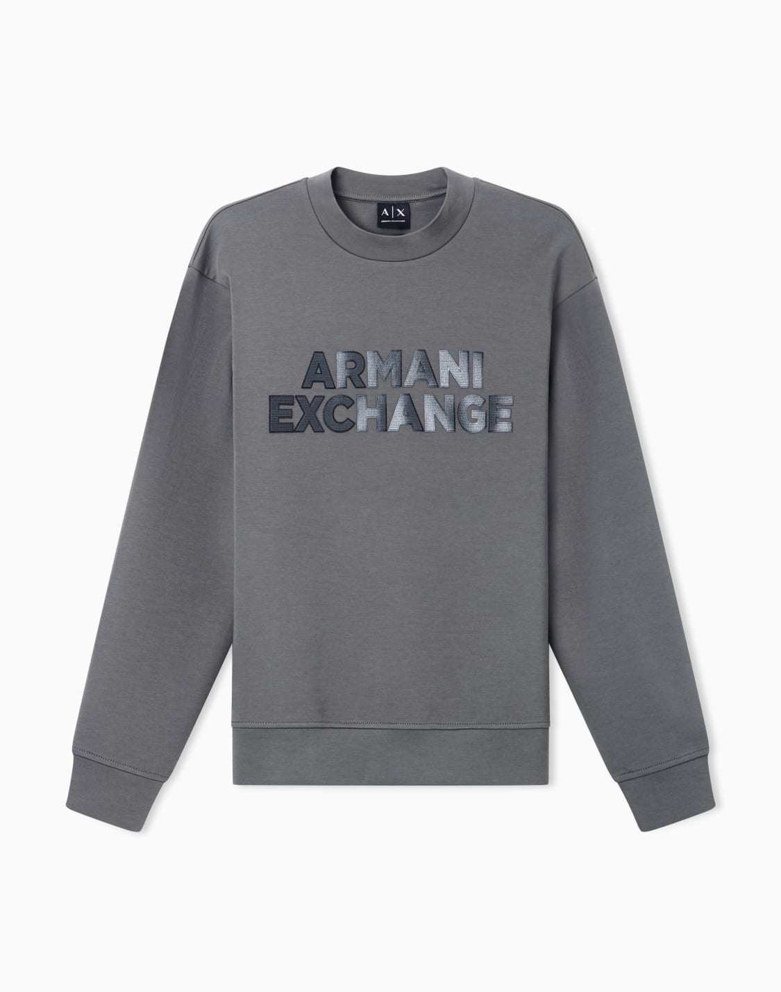 sweatshirt-in-technical-fabric-grey--armani-exchange