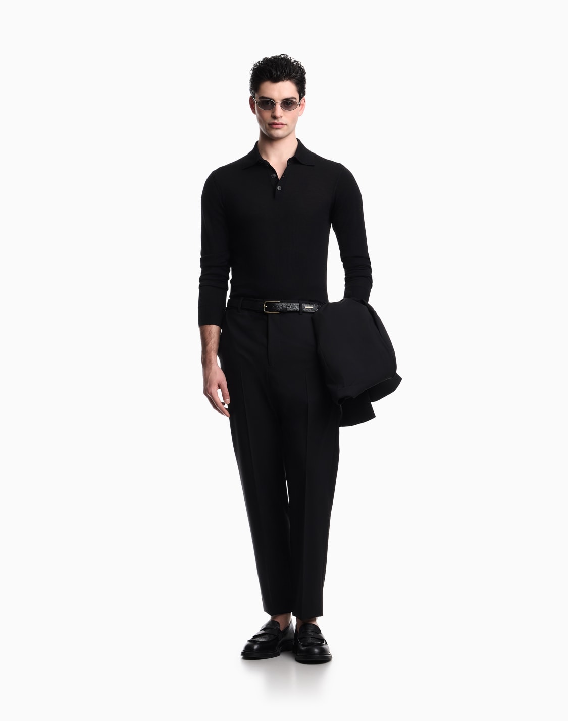 pure-virgin-wool-jumper-with-polo-shirt-collar-black--emporio-armani