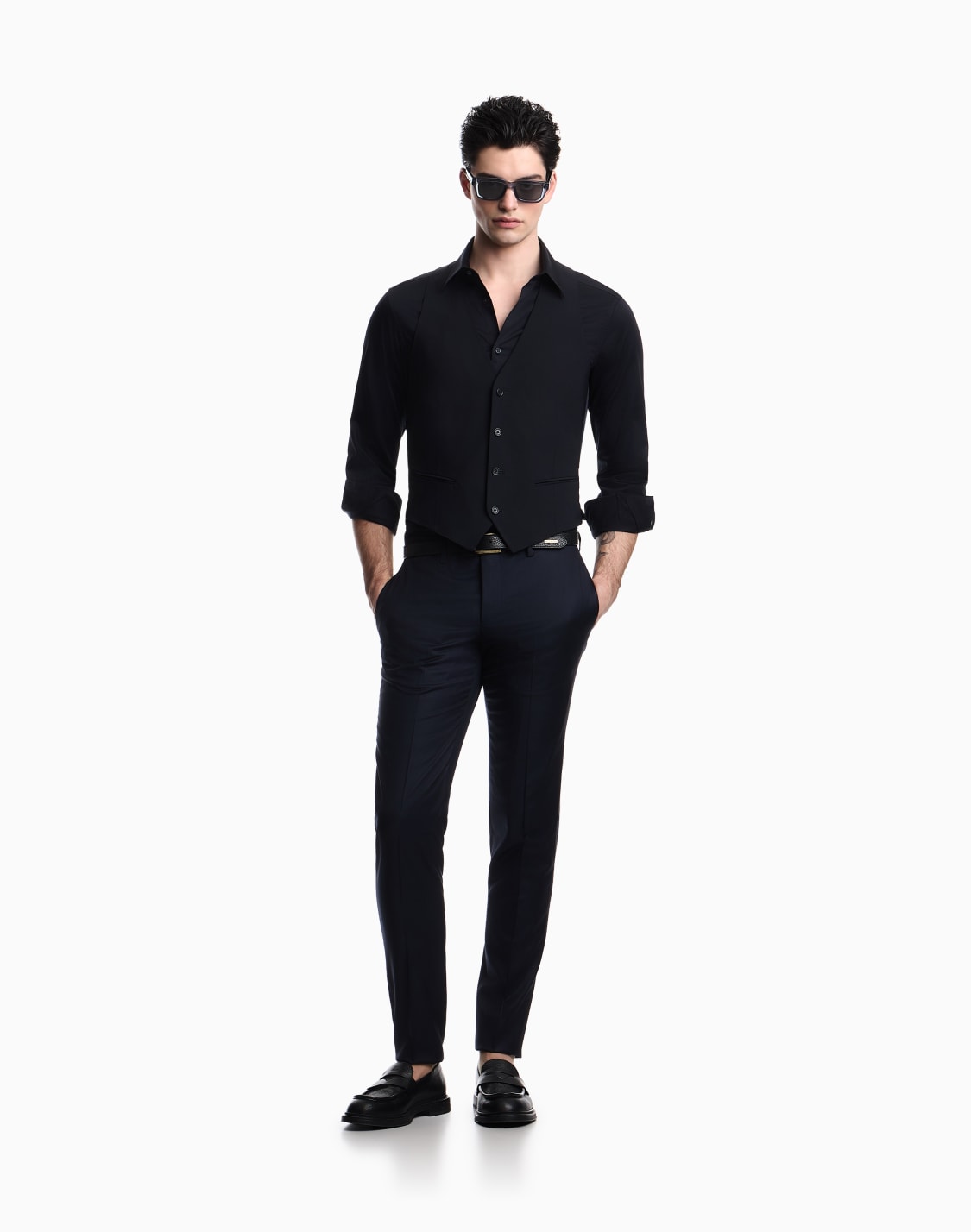 single-breasted-waistcoat-in-stretch-tropical-light-wool-canvas-navy-blue--emporio-armani