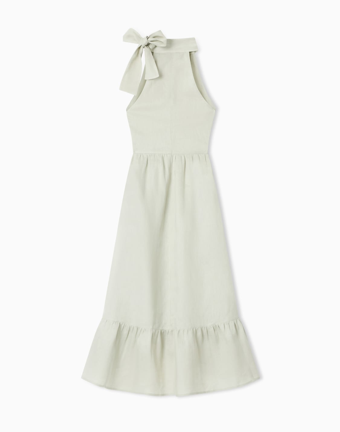 a-line-short-linen-poplin-dress-beige--armani-exchange