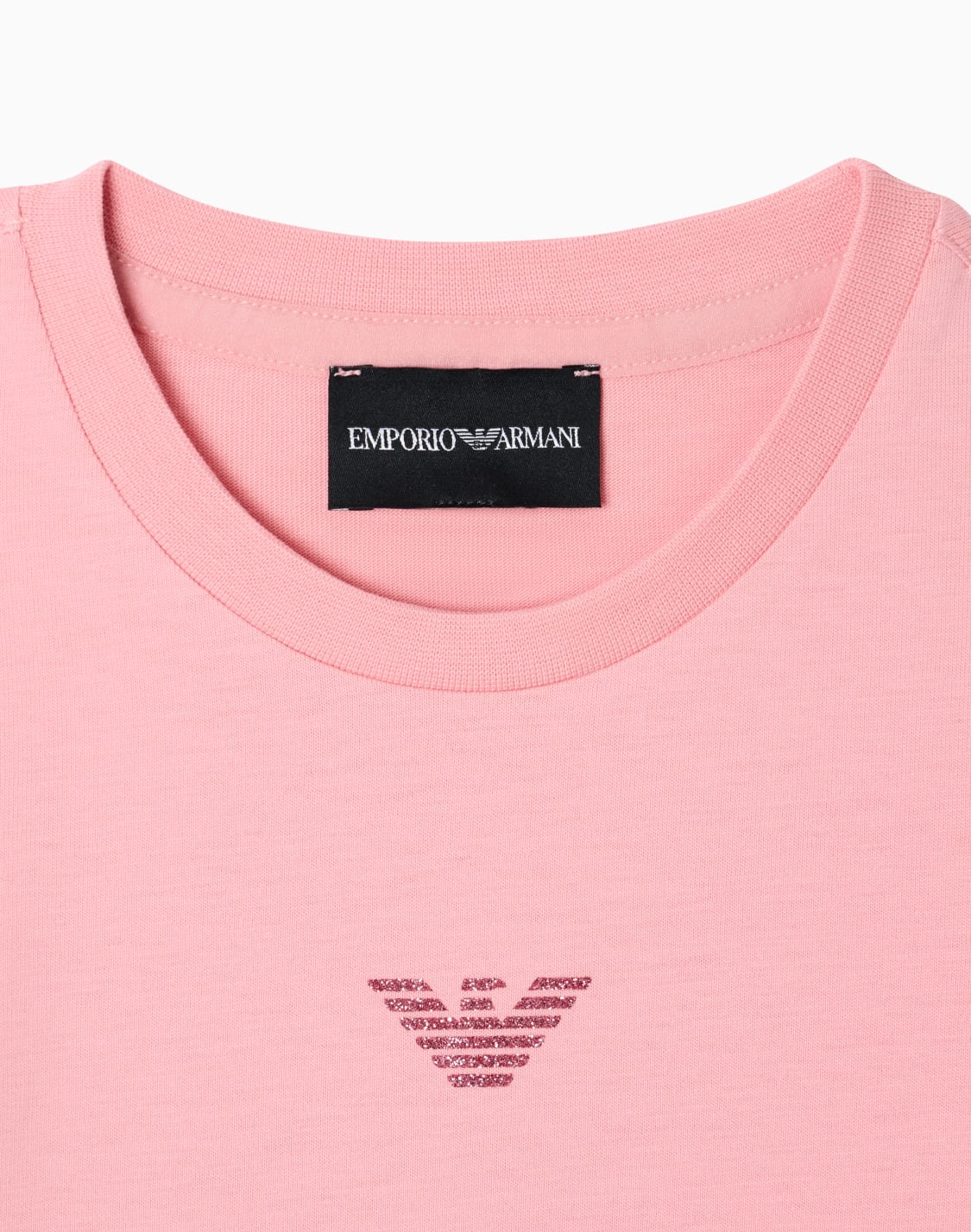 jersey-t-shirt-with-glitter-eagle-pink--emporio-armani