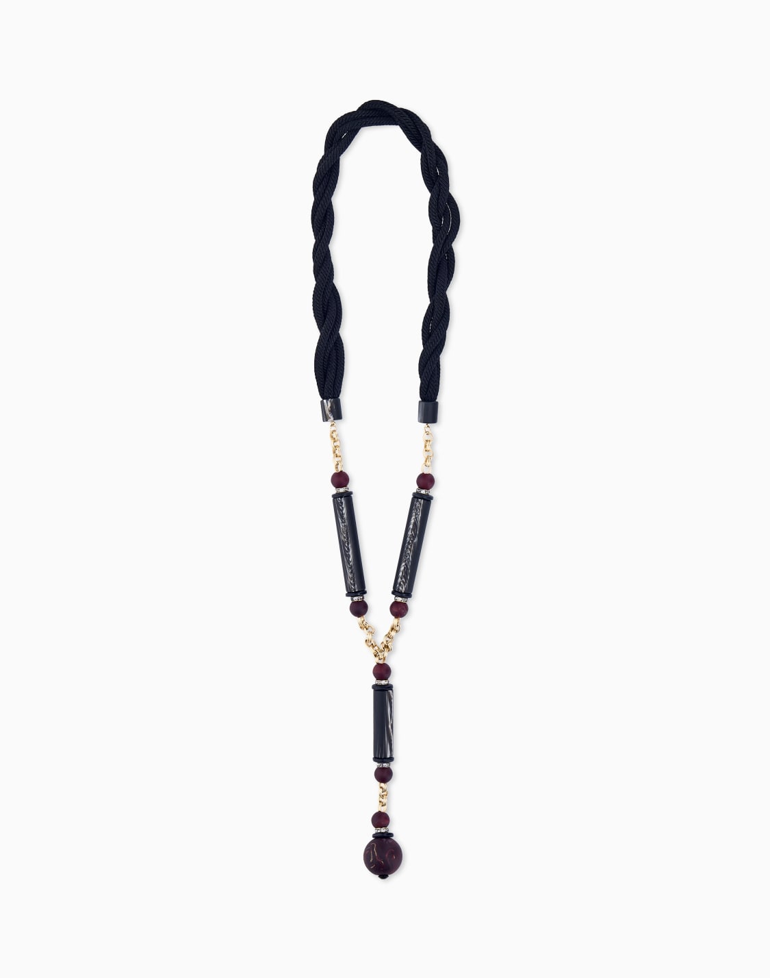 necklace-in-viscose-and-brass-with-acrylic-and-glass-버건디--giorgio-armani