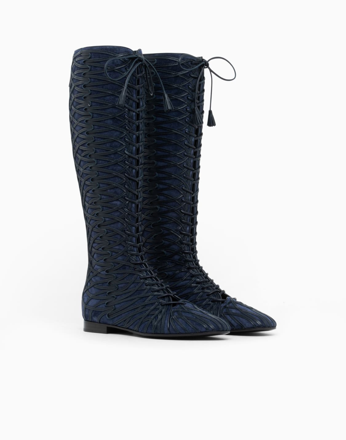 boot-kniehohe-wildlederstiefel-schnrung-und-flache-sohle-blau--giorgio-armani