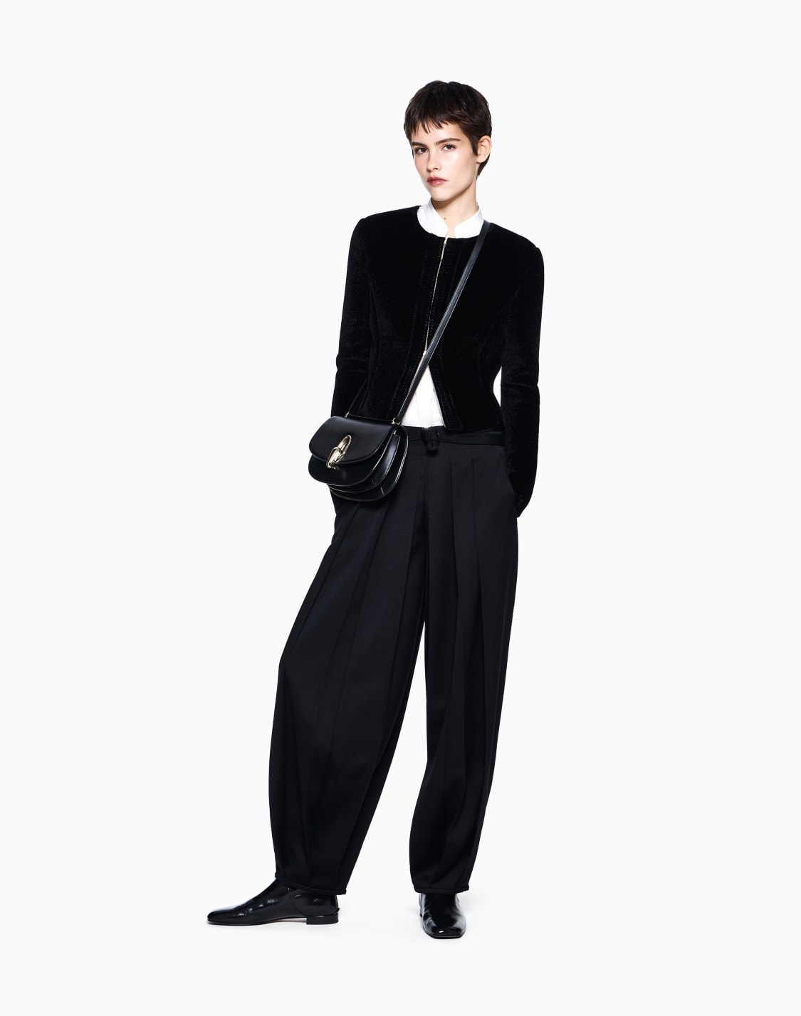 blazer-jackets-slim-fit-chenille-crew-neck-metal-zip-black--giorgio-armani