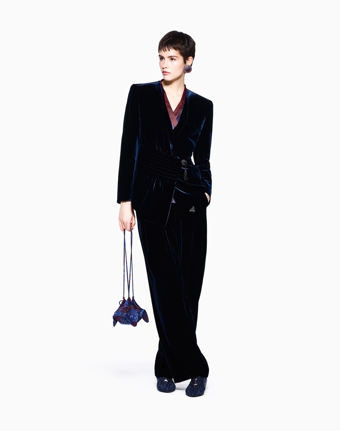 oversized-kimono-shirt-in-silk-lurex-jacquard-with-tassels-burgundy--giorgio-armani