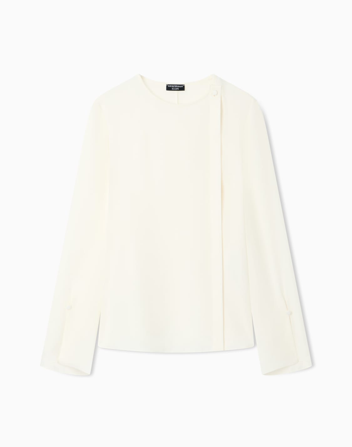 icon-blouse-in-silk-double-georgette-white--emporio-armani