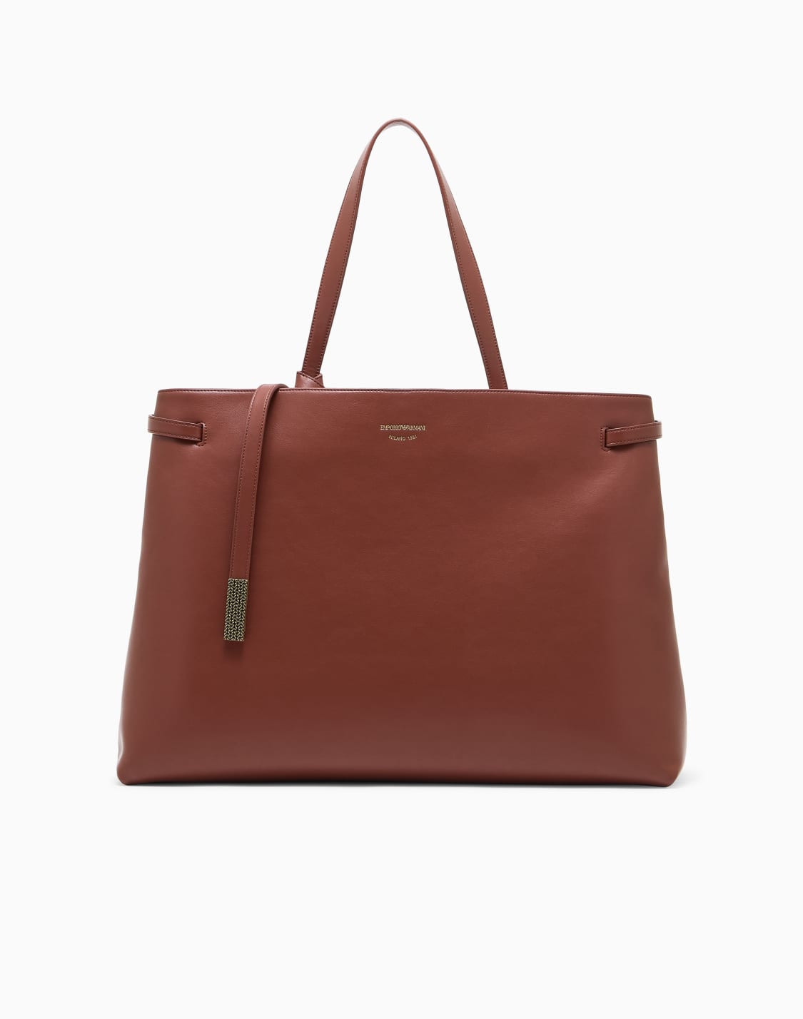 maxi-borsa-a-mano-in-pelle-liscia-marrone--emporio-armani