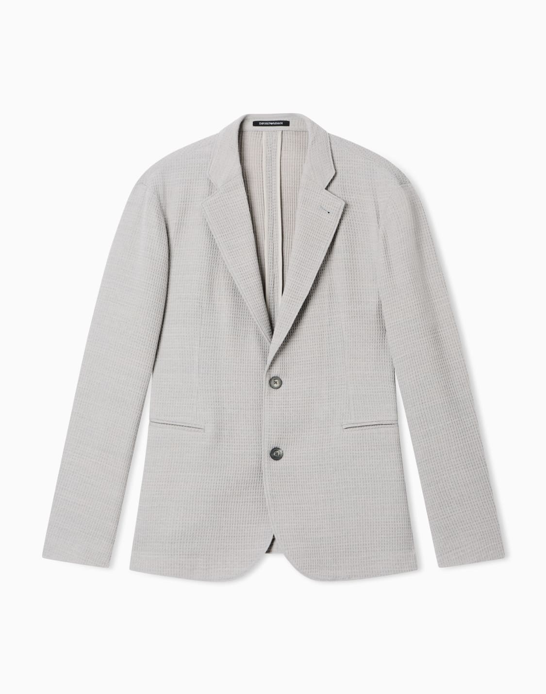 シングルブレストジャケット-3dワッフル風ウルジャジ-ベジュ--emporio-armani