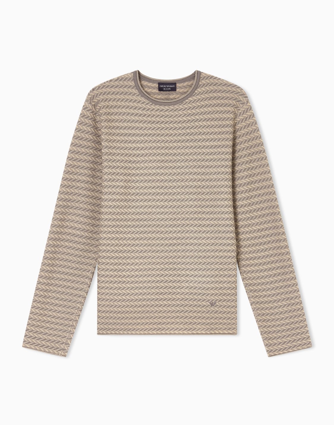 icon-virgin-wool-jumper-with-a-two-tone-chevron-motif-beige--emporio-armani